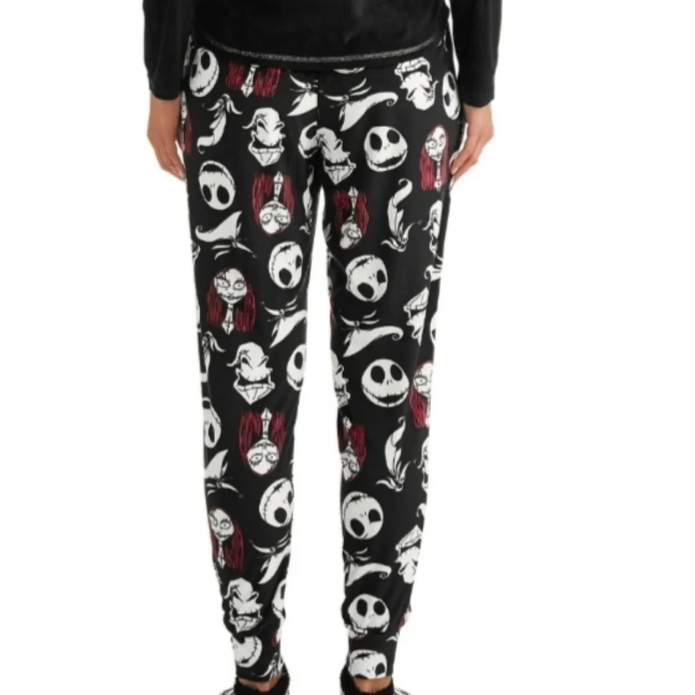 Disney The Nightmare Before Christmas Pajama Pants Black Lounge Women's Medium M - Picture 4 of 7